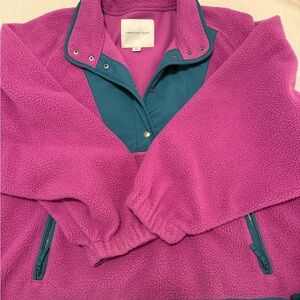 American Eagle Outfitters Pink Fleece Jacket